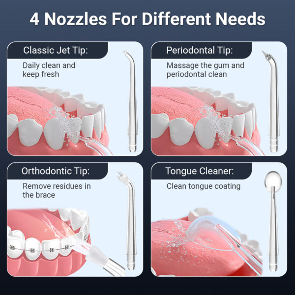 Oral Dental Water Flosser for Teeth | Black - Image 4