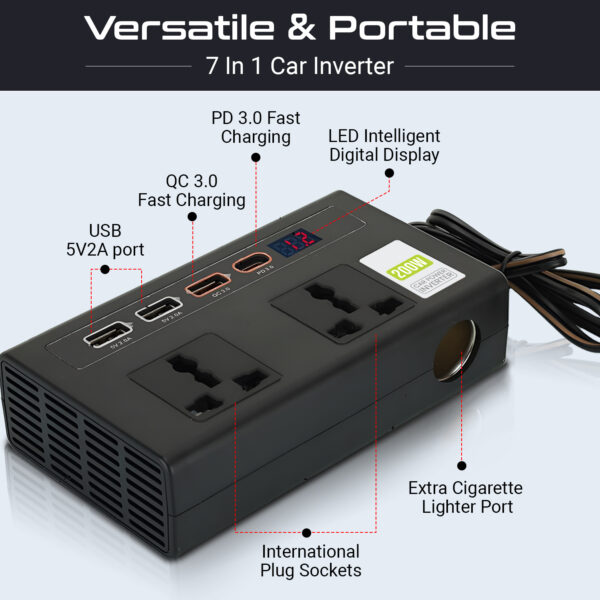 Car Inverter Black - Image 2